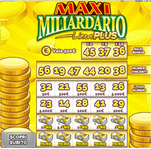 maxi miliardario linea plus