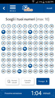 10 e lotto schedina