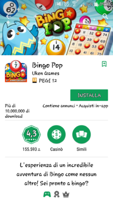 installazione bingo pop