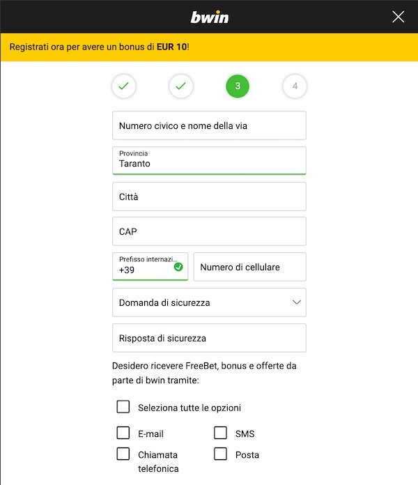 iscriversi a bwin