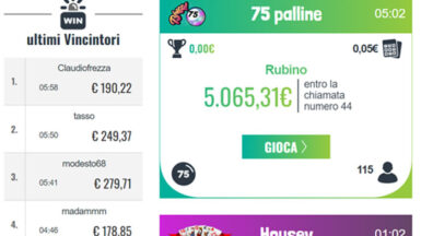 Le vincite del fine settimana sul Bingo di Snai